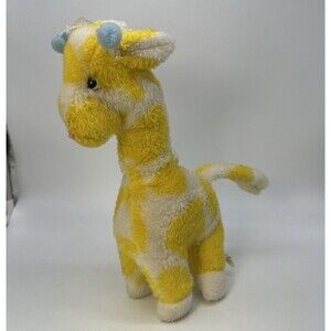 Vintage Eden Yellow Giraffe Wind Up Musical Plush Moving Neck 11" Tested Video